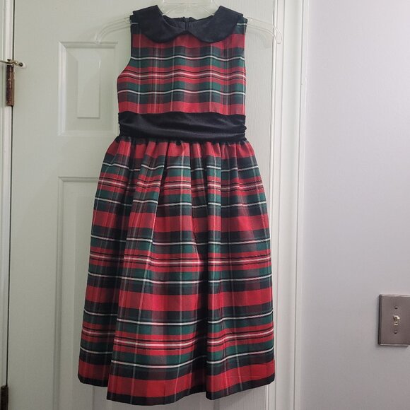 Jayne Copeland plaid holiday dress size 10 girls - Picture 1 of 4